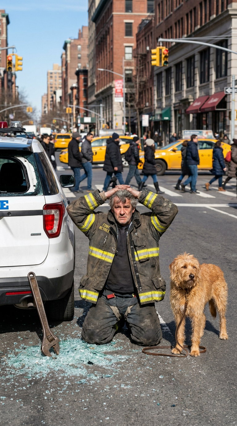 Retired Firefighter Smashes Car Window to Rescue Golden Retriever