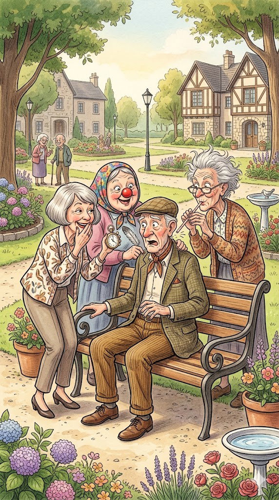 Three Elderly Friends in Trouble After Mischievous Adventure